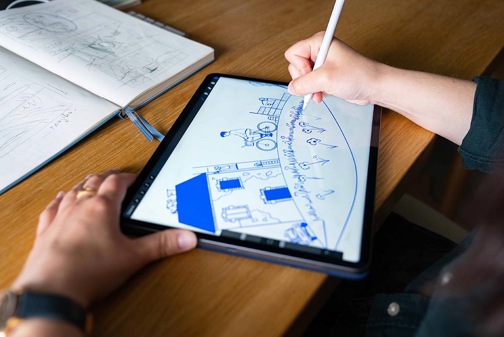 Élaboration d'un storyboard sur tablette tactile