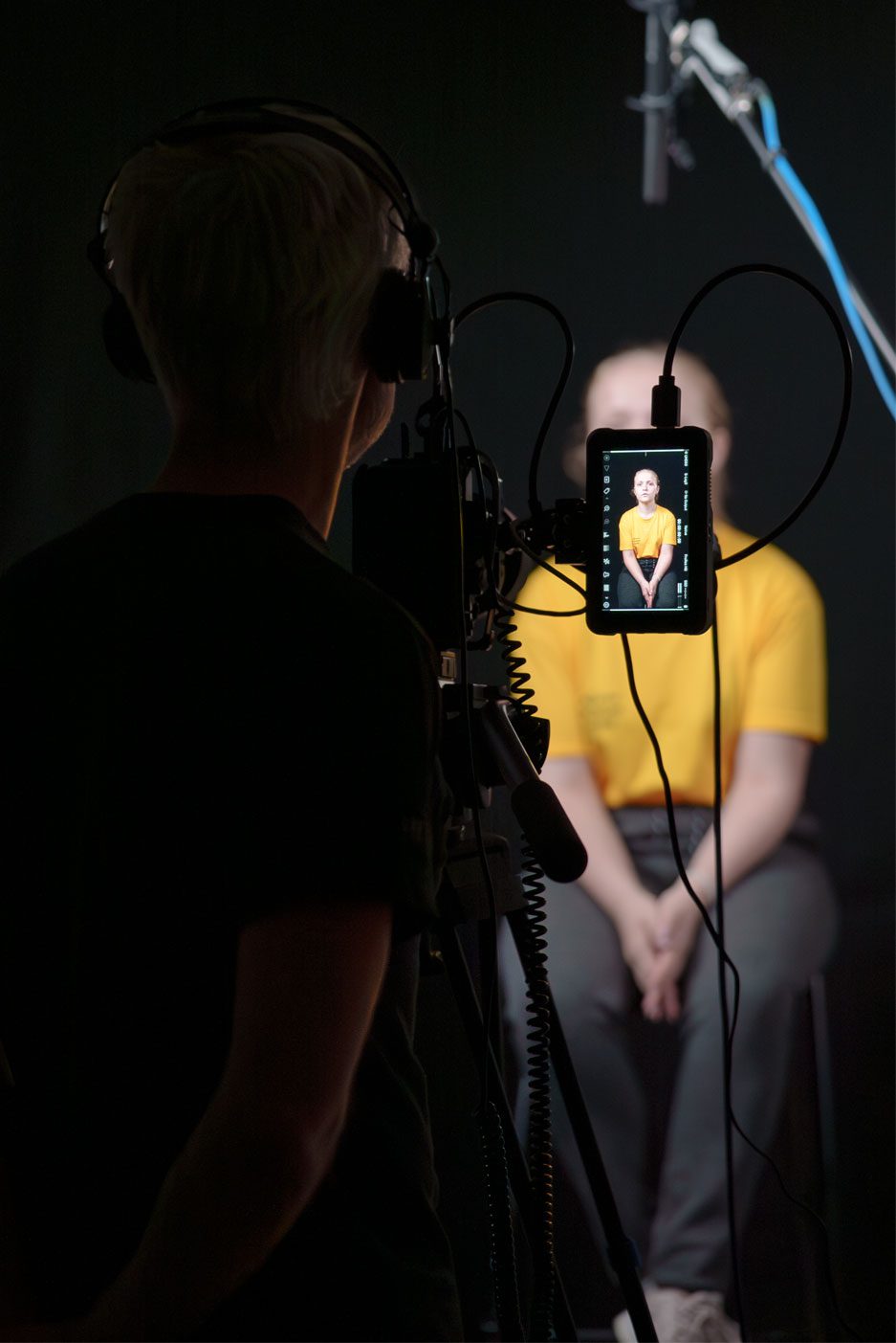 Coulisses d'une interview vidéo