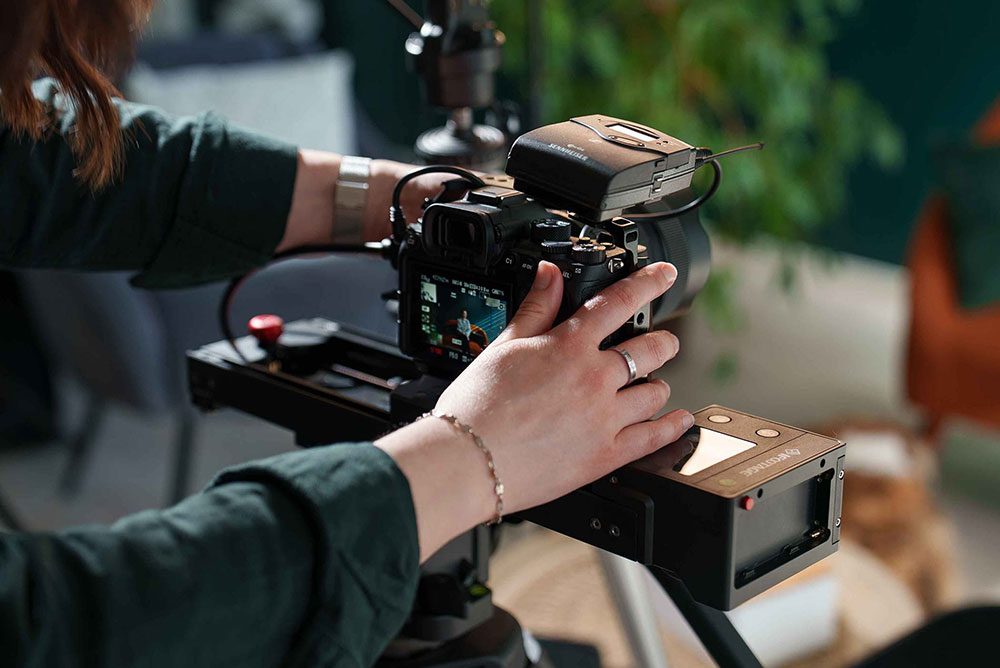 Caméra sur un slider